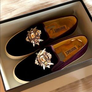 Badgley Mischka velvet sneakers